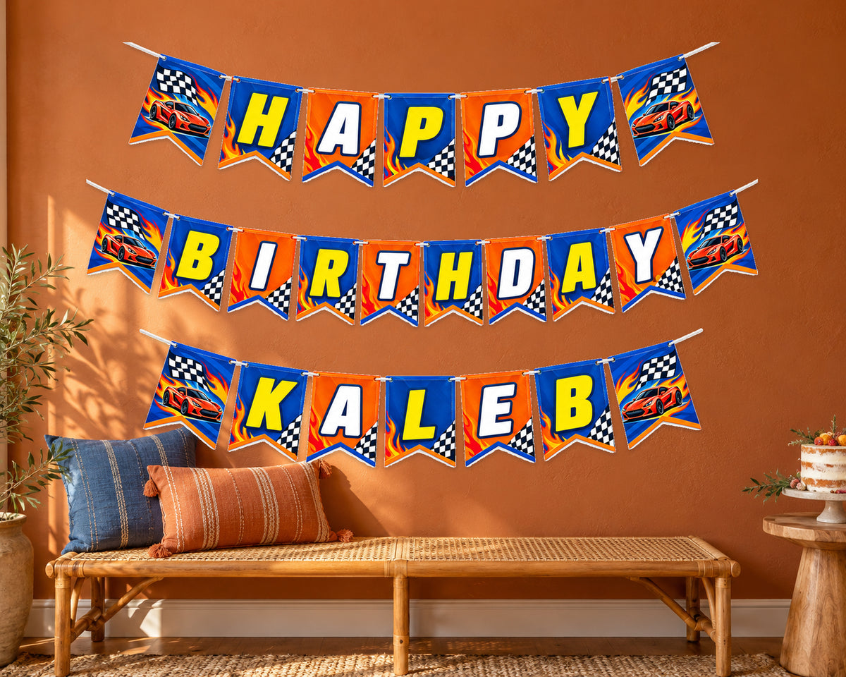 Hot Wheels Theme Personalized Hanging - in use