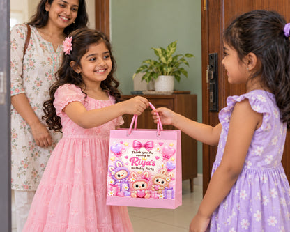 Labubu Theme Return Gift Bag - in use