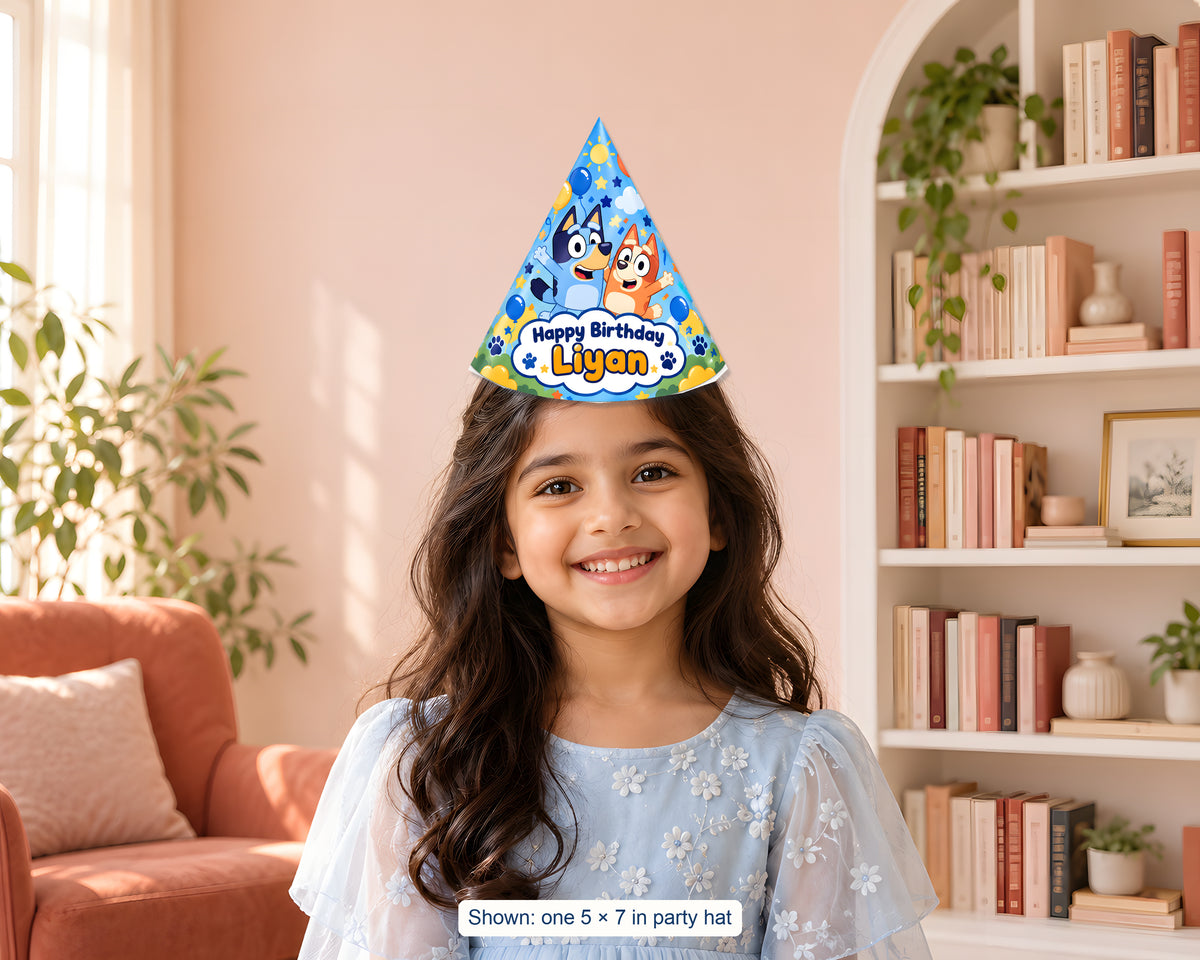 Bluey Theme Personalized Hat - in use