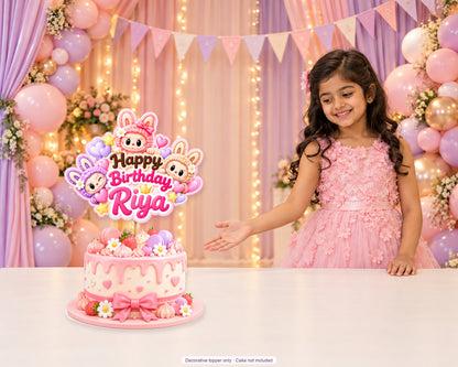 Labubu Theme Customized Cake Topper - in use