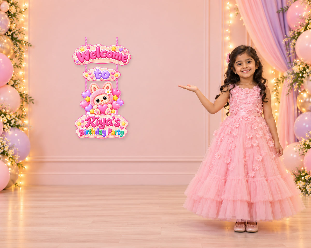 Labubu Theme Door Poster - in use