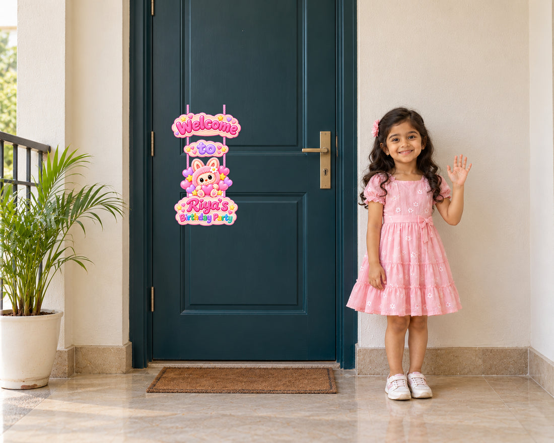 Labubu Theme Door Poster - in use