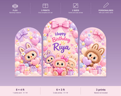 Labubu Theme Arch Backdrop - product details