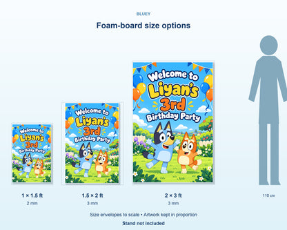 Bluey Theme Personalized Welcome Board - product details