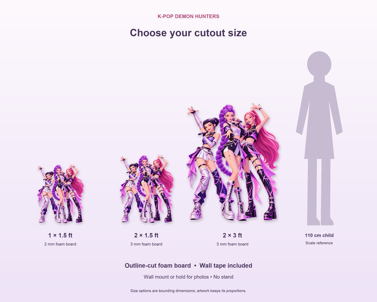 K-Pop Demon Hunters Theme Cutout KPD-09 - product details
