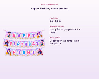 K-Pop Demon Hunters Theme Personalized Hanging - product details