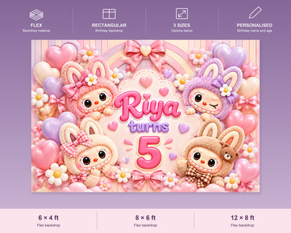 Labubu Theme Personalized Backdrop - product details