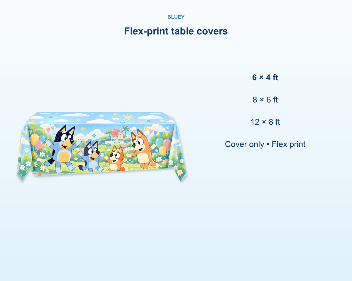 Bluey Theme Cake Table Cover - product details