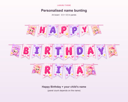 Labubu Theme Personalized Hanging - size and details