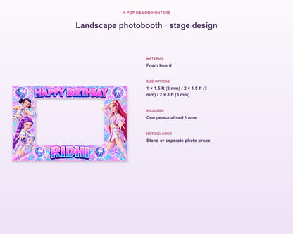 K-Pop Demon Hunters Theme Personalized Photobooth - Stage Design - product details