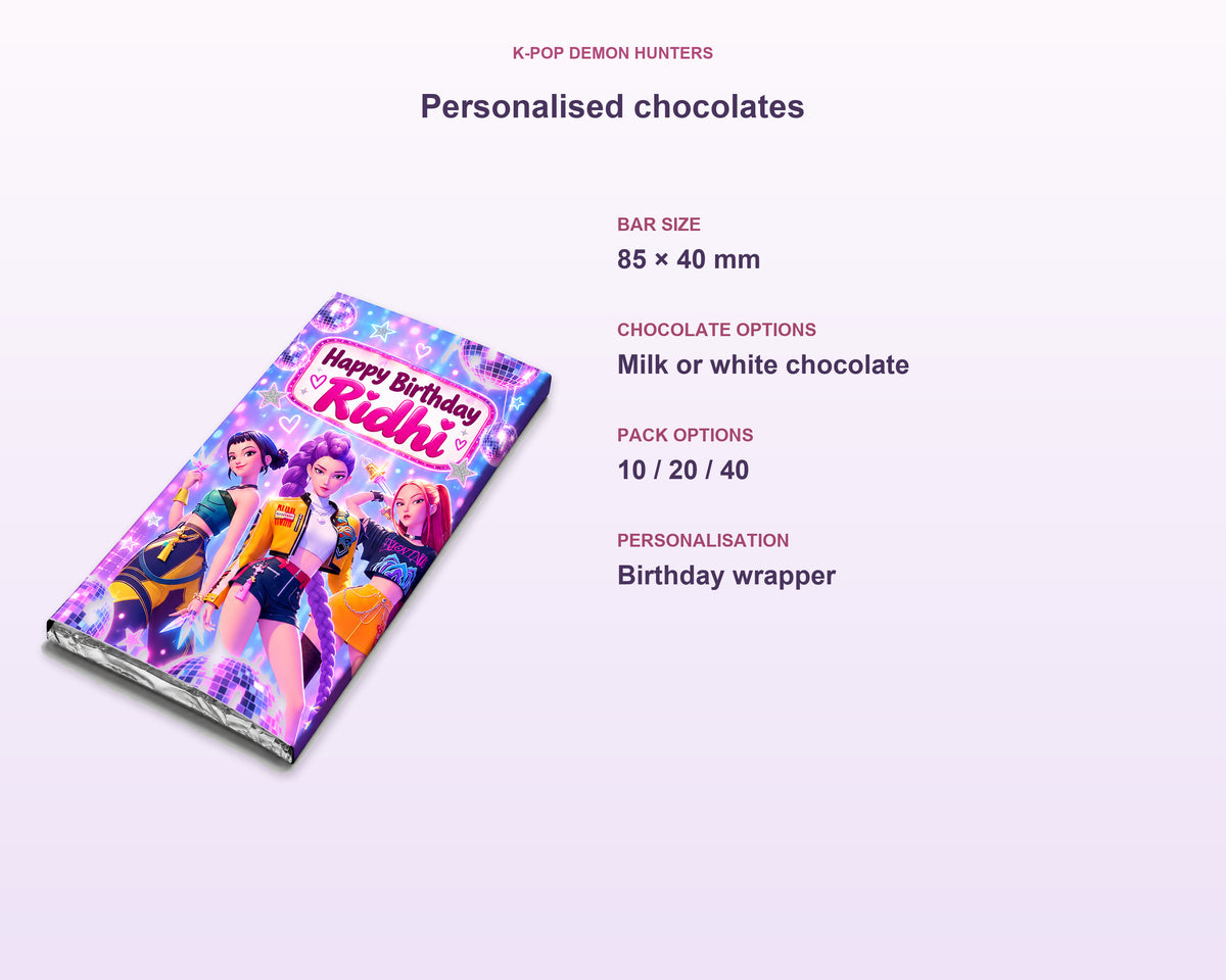 K-Pop Demon Hunters Theme Home Made Chocolate Return Gifts - product details