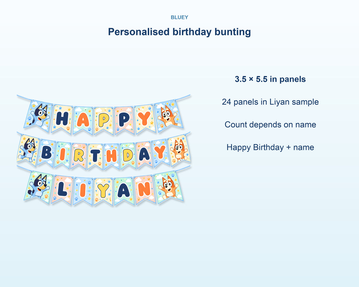 Bluey Theme Personalized Hanging - product details