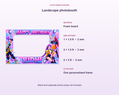 K-Pop Demon Hunters Theme Personalized Photobooth - product details