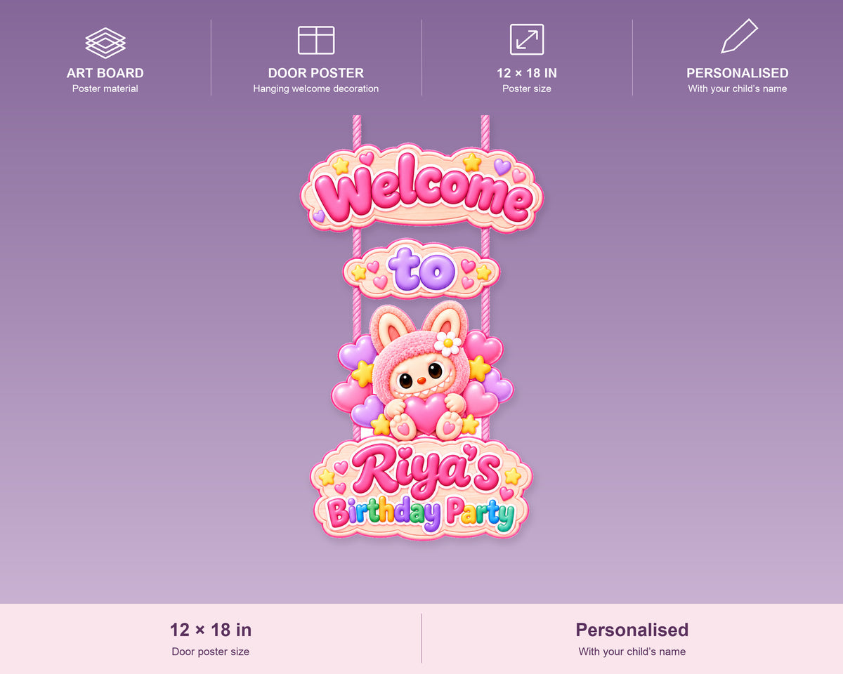 Labubu Theme Door Poster - product details