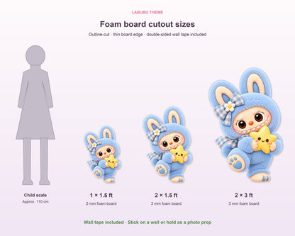 Labubu Theme Cutout LBU-01 - size and details