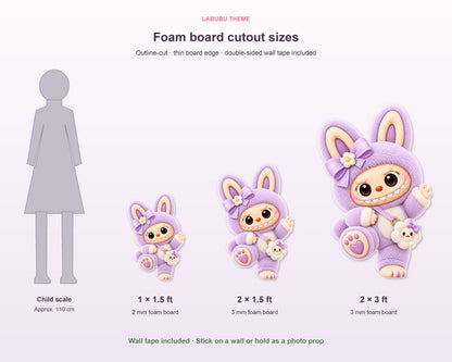 Labubu Theme Cutout LBU-02 - size and details