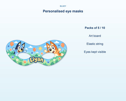 Bluey Theme Personalized Eye Mask - product details