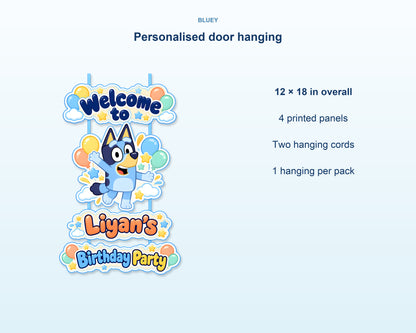 Bluey Theme Personalized Door Hanging - product details