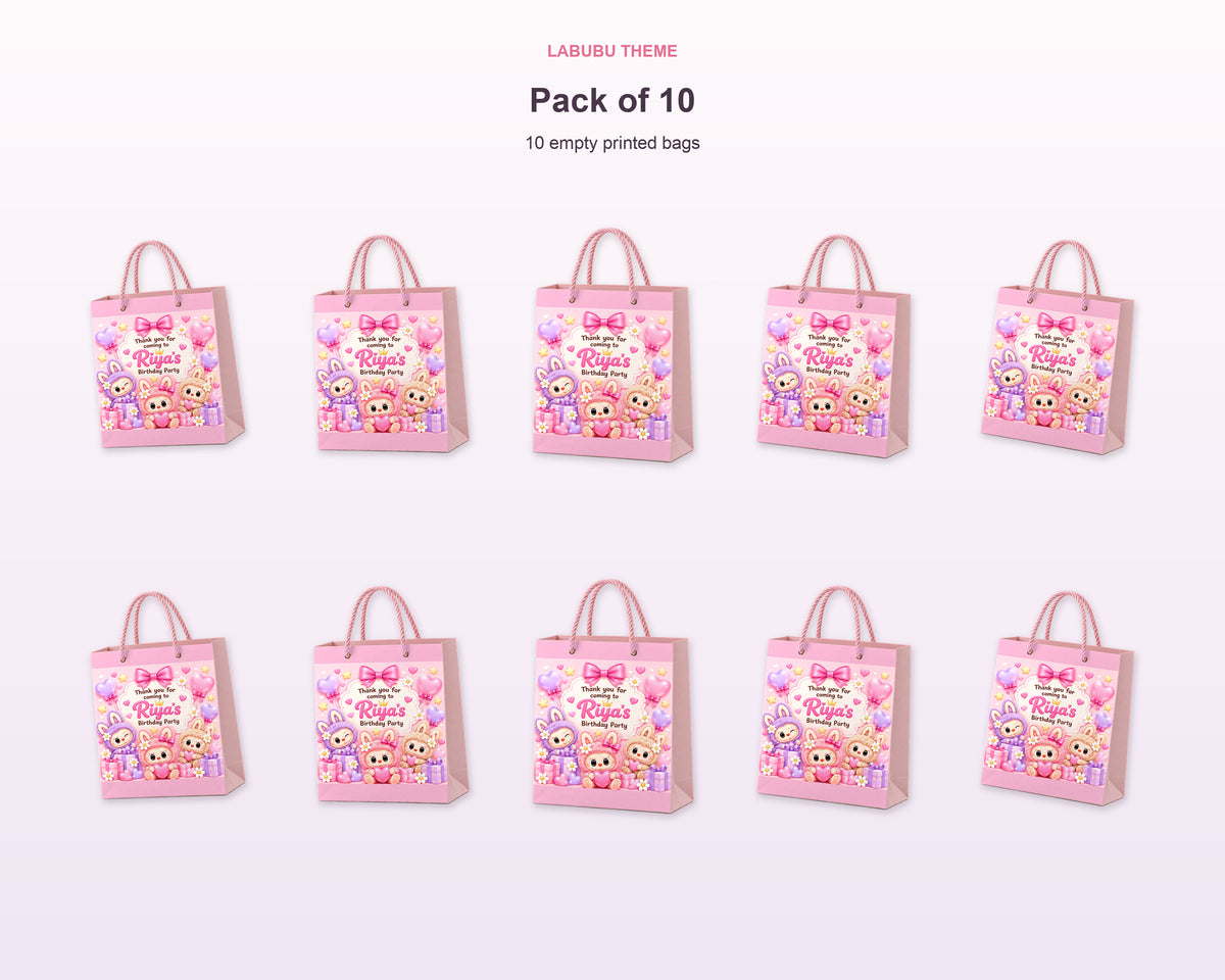 Labubu Theme Return Gift Bag - pack of 10