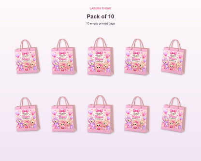 Labubu Theme Return Gift Bag - pack of 10