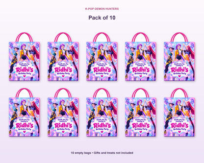 K-Pop Demon Hunters Theme Return Gift Bag - pack of 10