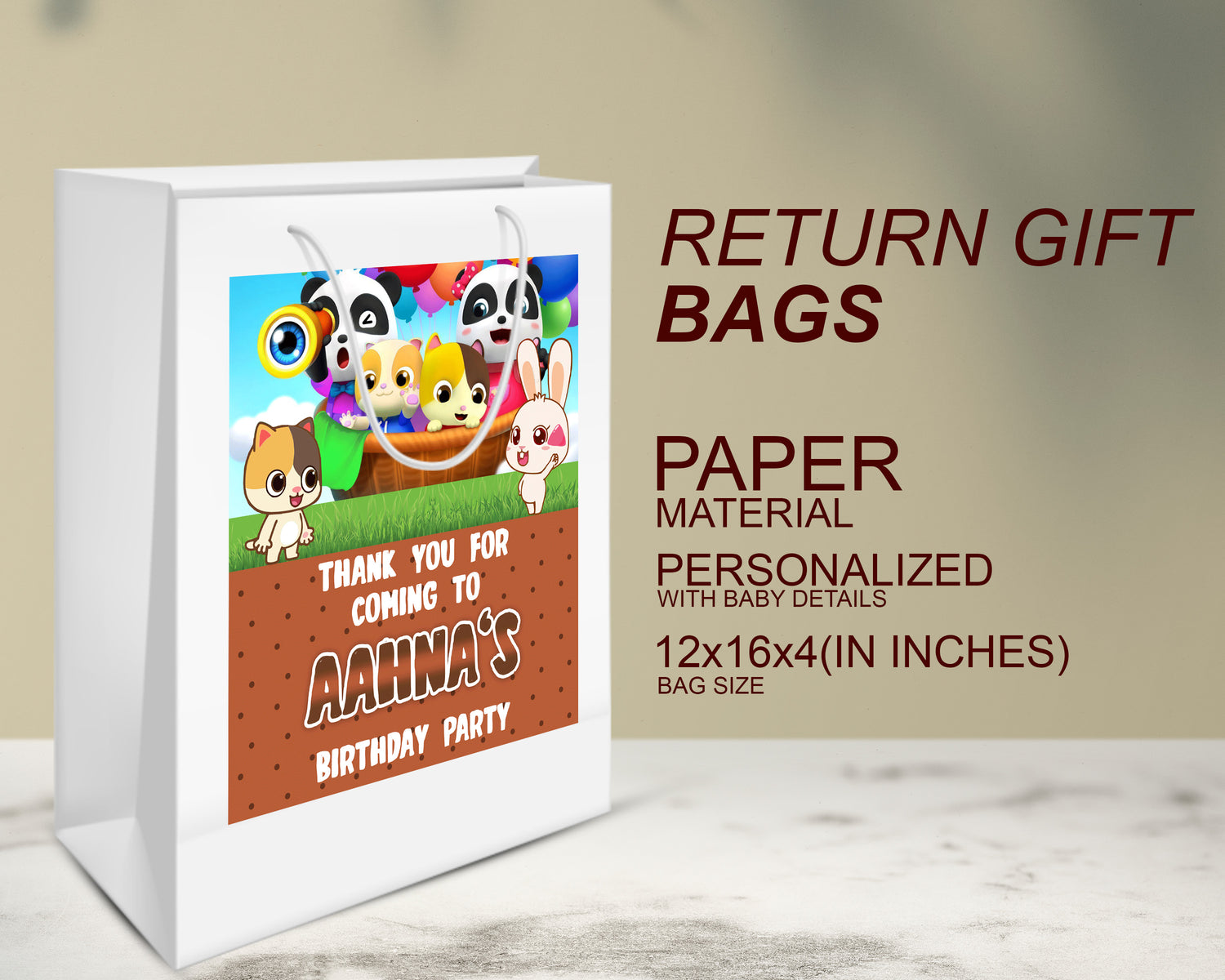 Baby Bus Theme Oversized Return Gift Bag - image 3 of 5 | Party Supplies India