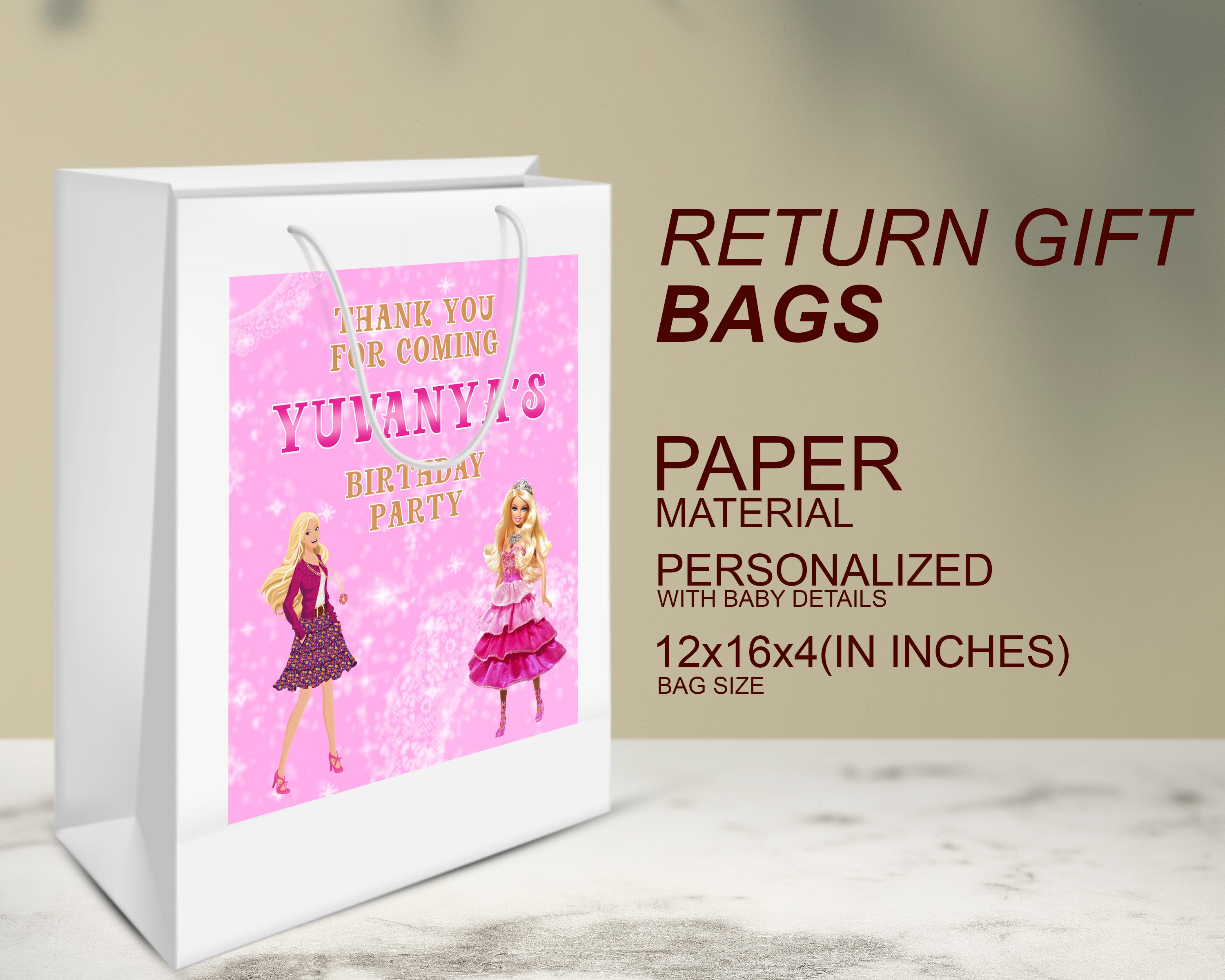 Barbie Theme Oversized Return Gift Bag - image 3 of 5 | Party Supplies India