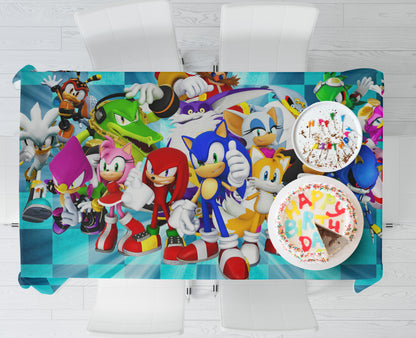 PSI Sonic the Hedgehog Theme Cake Tablecover