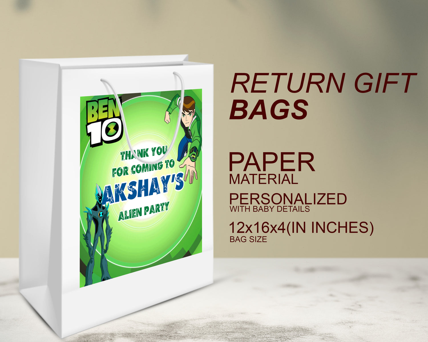 Ben 10 Theme Oversized Return Gift Bag - image 3 of 5 | Party Supplies India