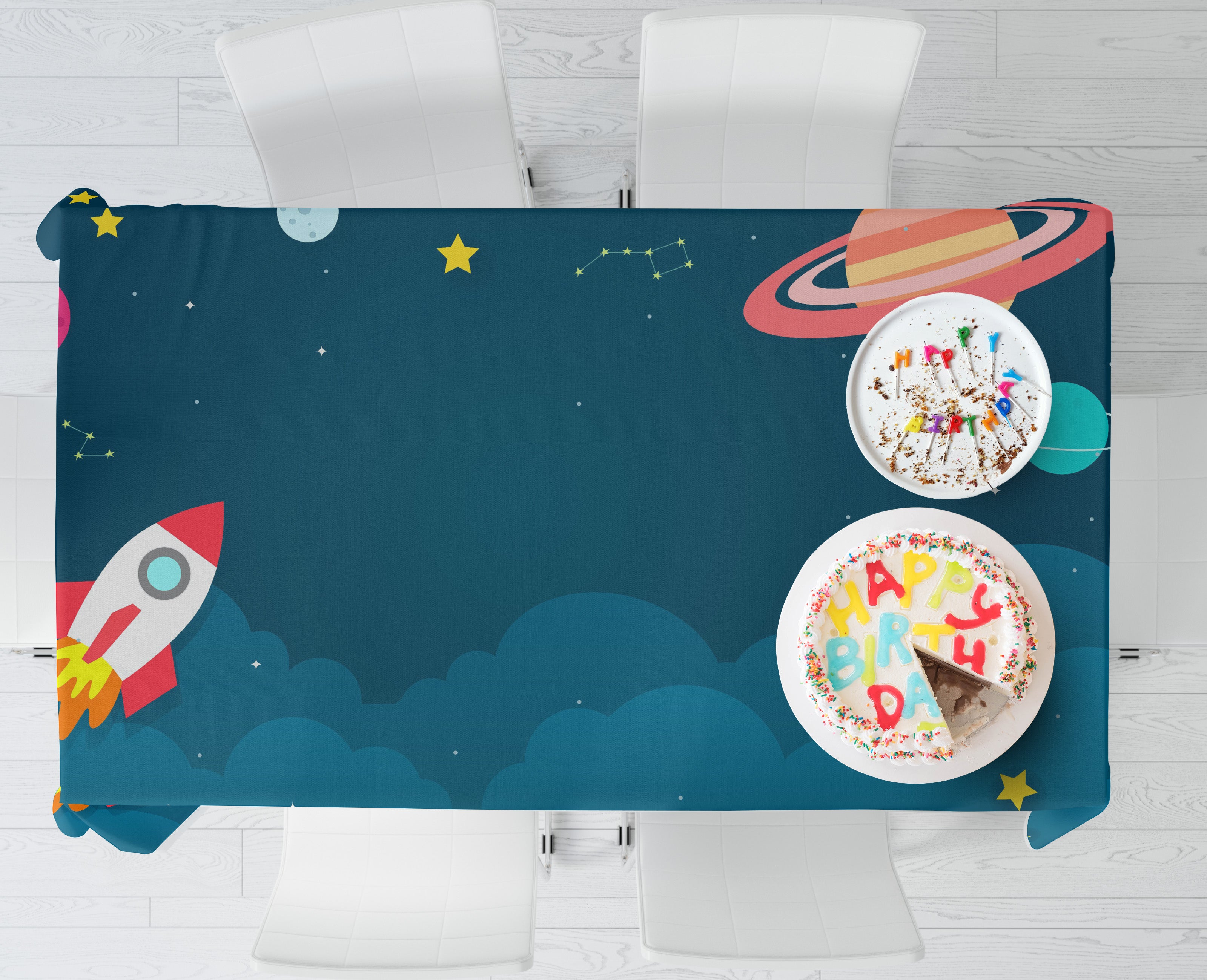 Space Theme Cake Tablecover