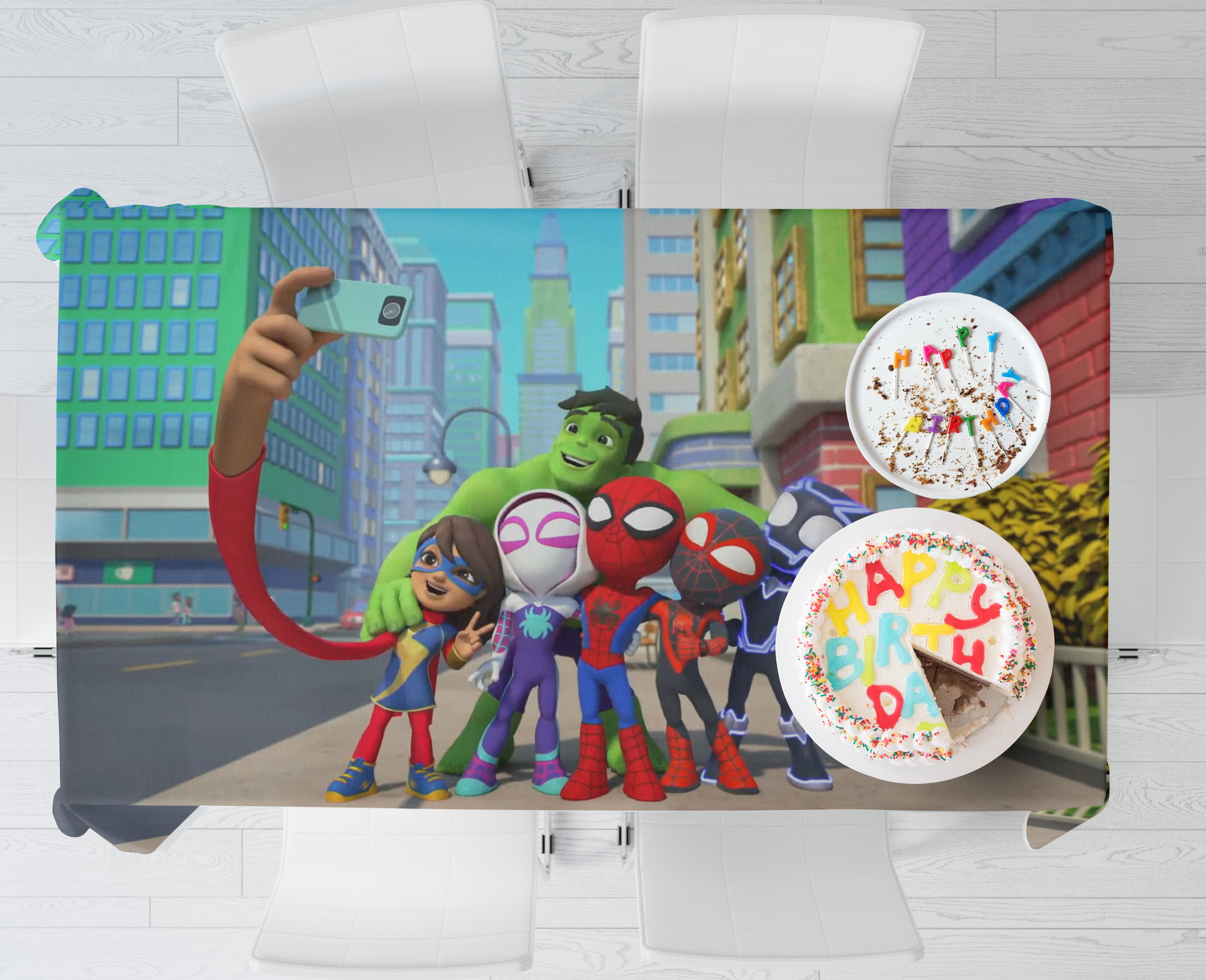 Spidey and his Friends Theme Cake Tablecover
