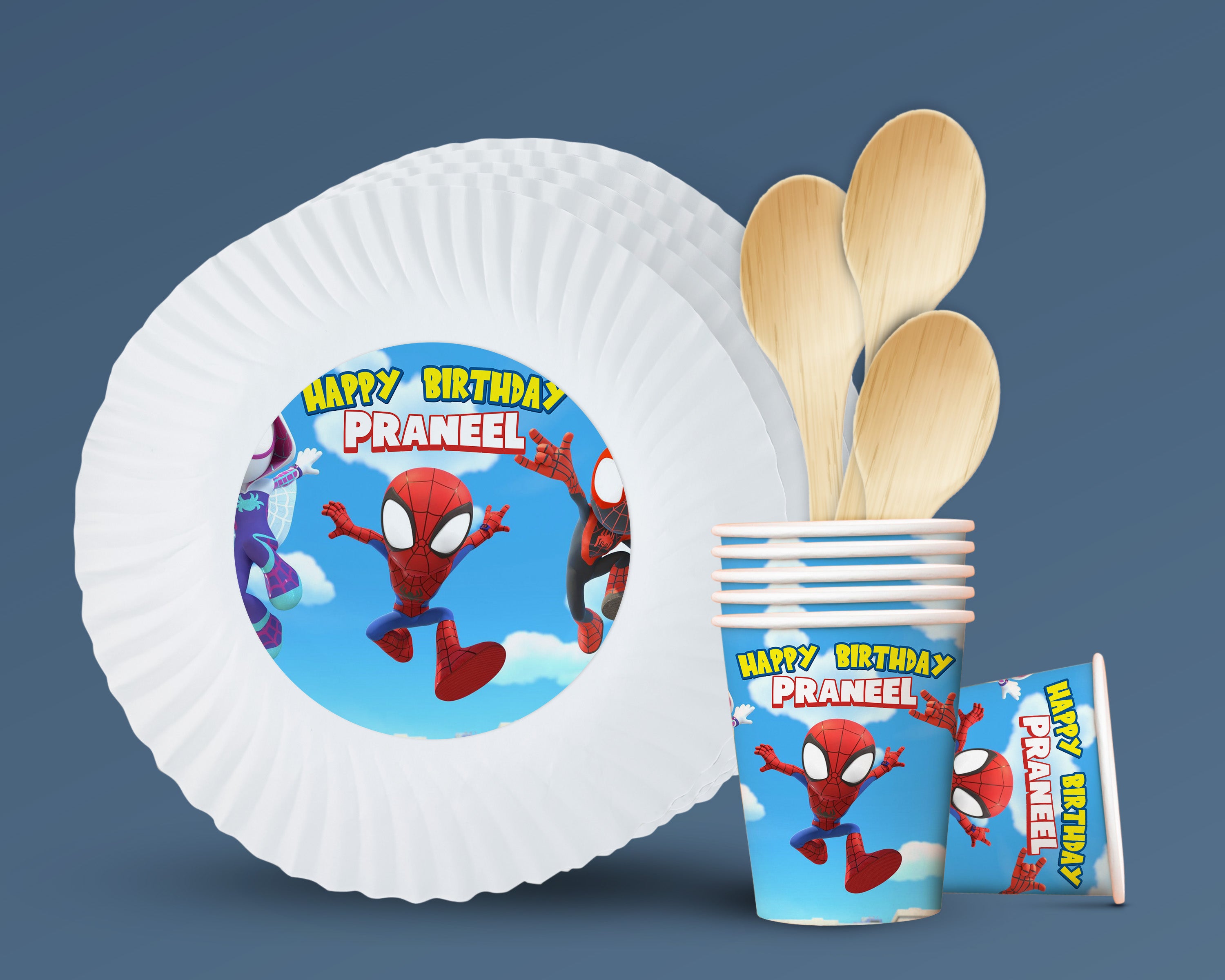 Spidey and his Friends Theme Party Cups and Plates Combo