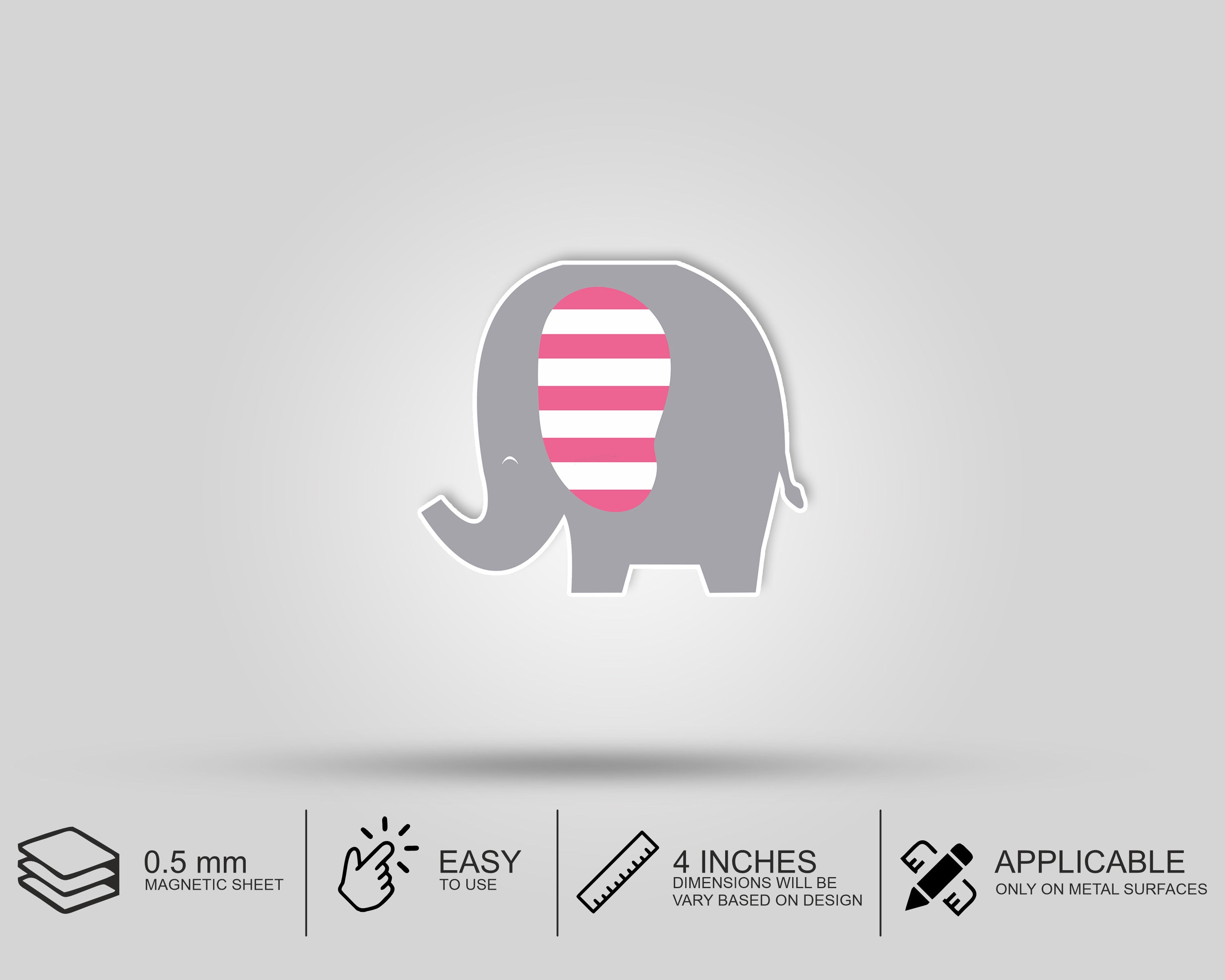 Pink Elephant Theme Mini Magnetic Return Gift Pack