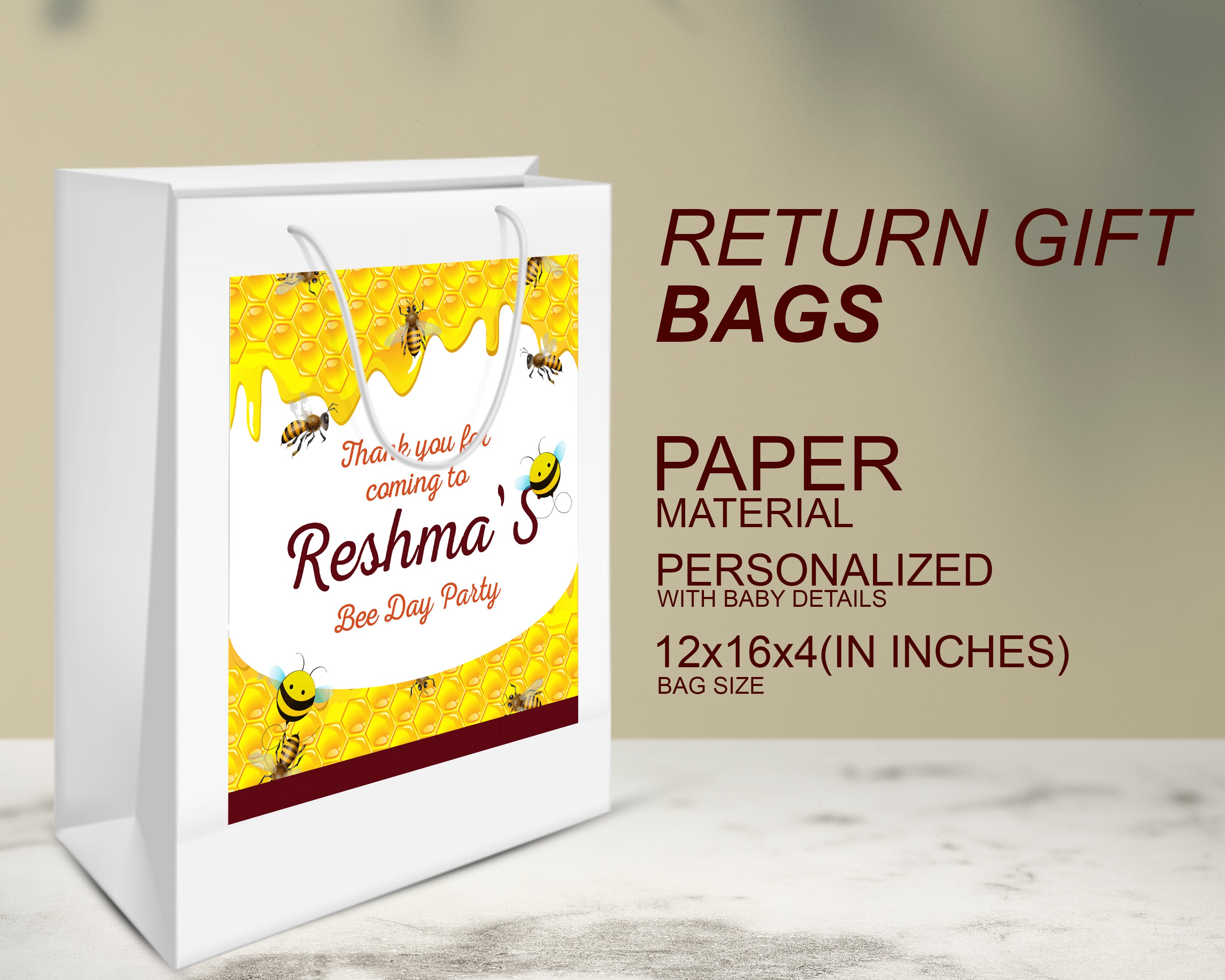 PSI Bumble Bee Theme Oversized Return Gift Bag