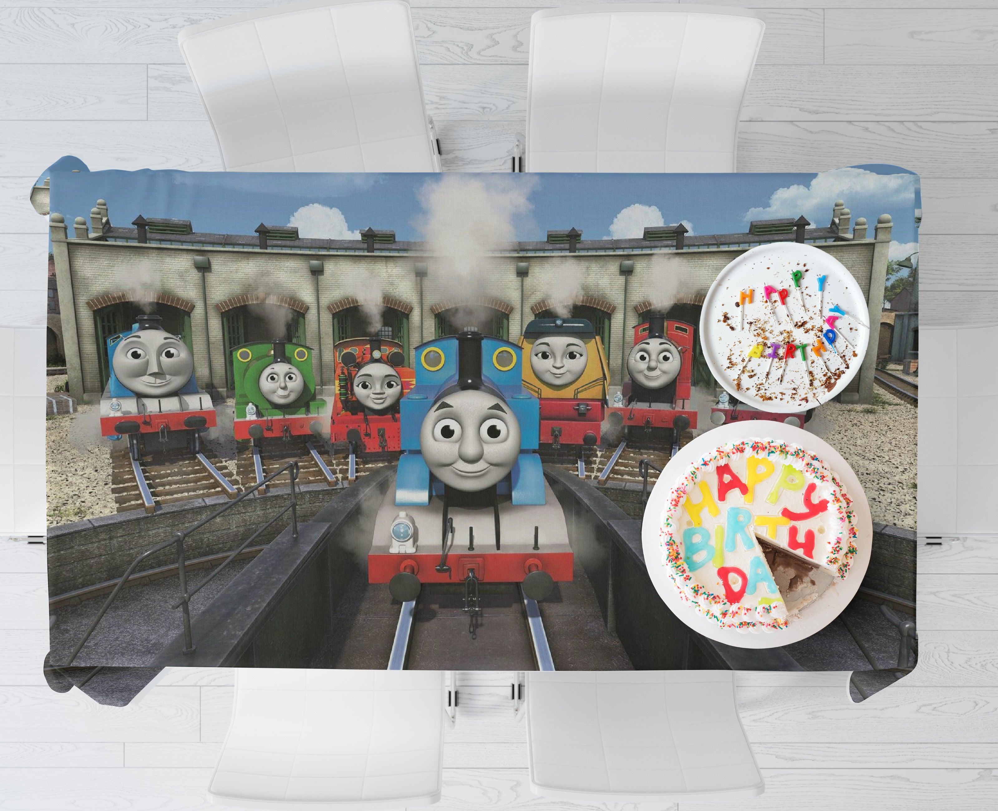 Thomas and Friends Theme Cake Tablecover