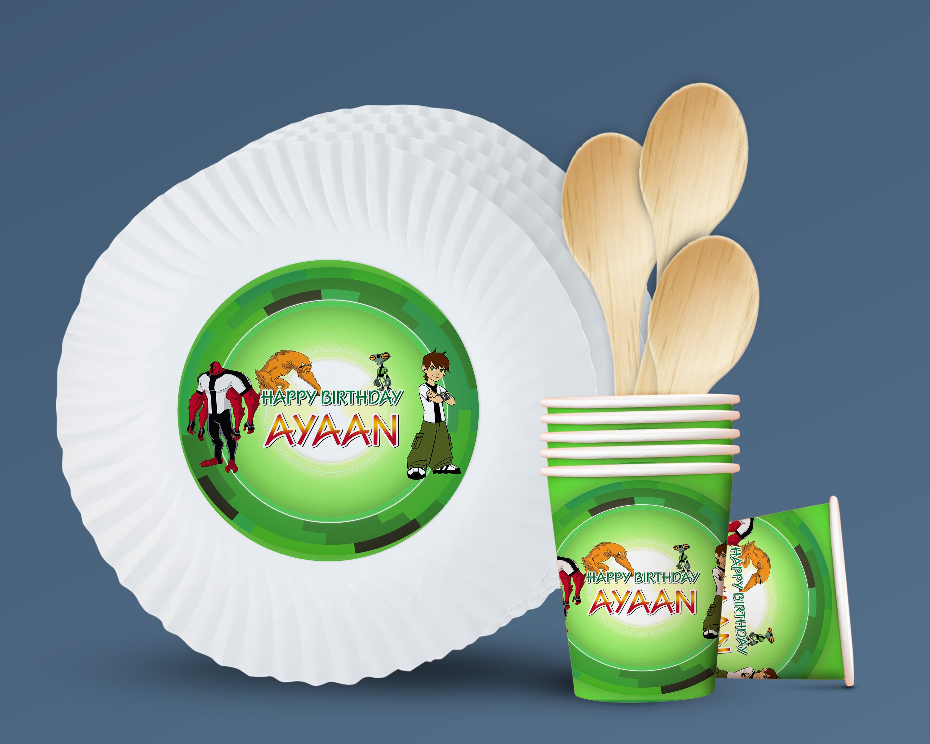 Ben 10 Theme Party Cups and Plates Combo
