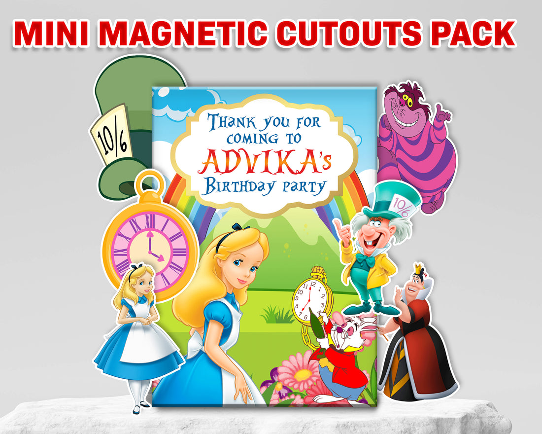Alice in Wonderland theme Mini Magnetic Return Gift Pack