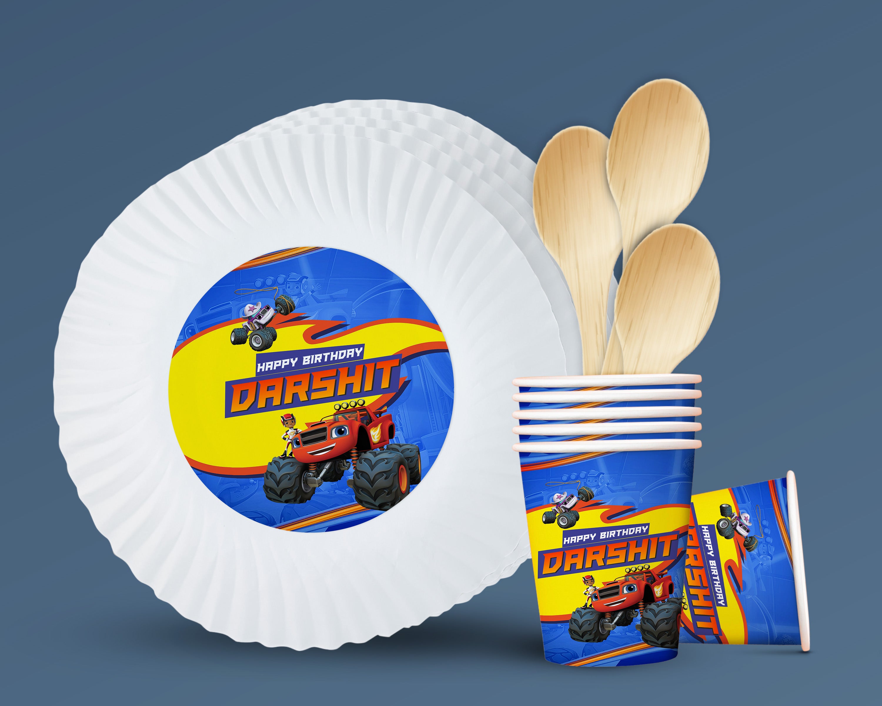 Blaze and the Monster Theme Party Cups and Plates Combo