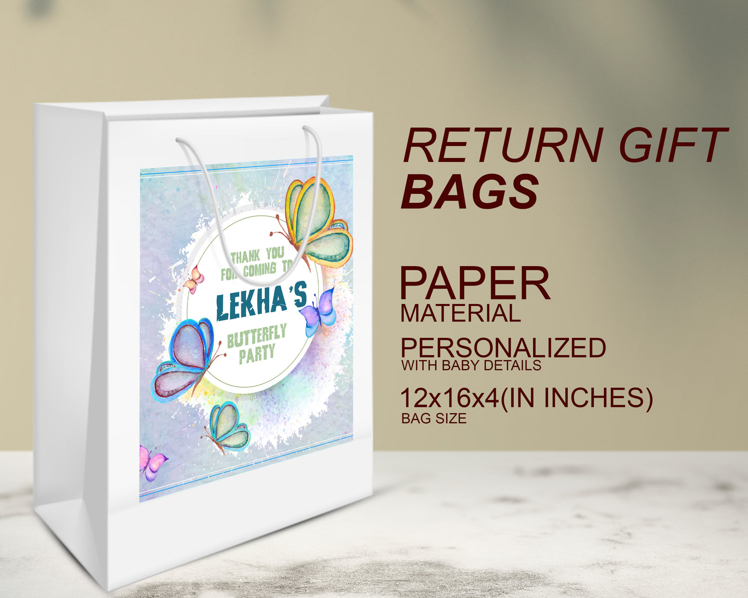 Butterfly Theme Oversized Return Gift Bag - image 3 of 5 | Party Supplies India