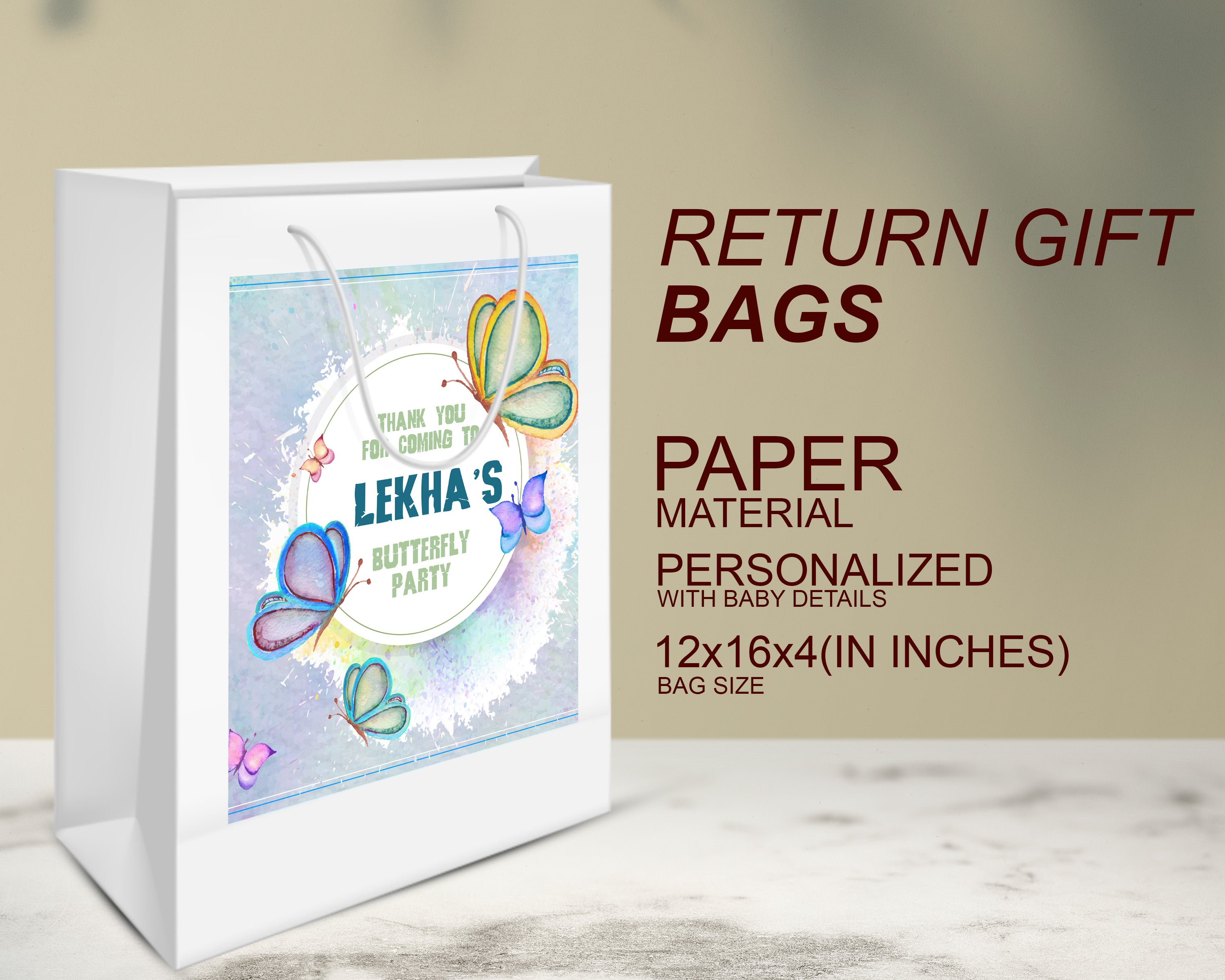 Butterfly Theme Oversized Return Gift Bag - image 3 of 5 | Party Supplies India