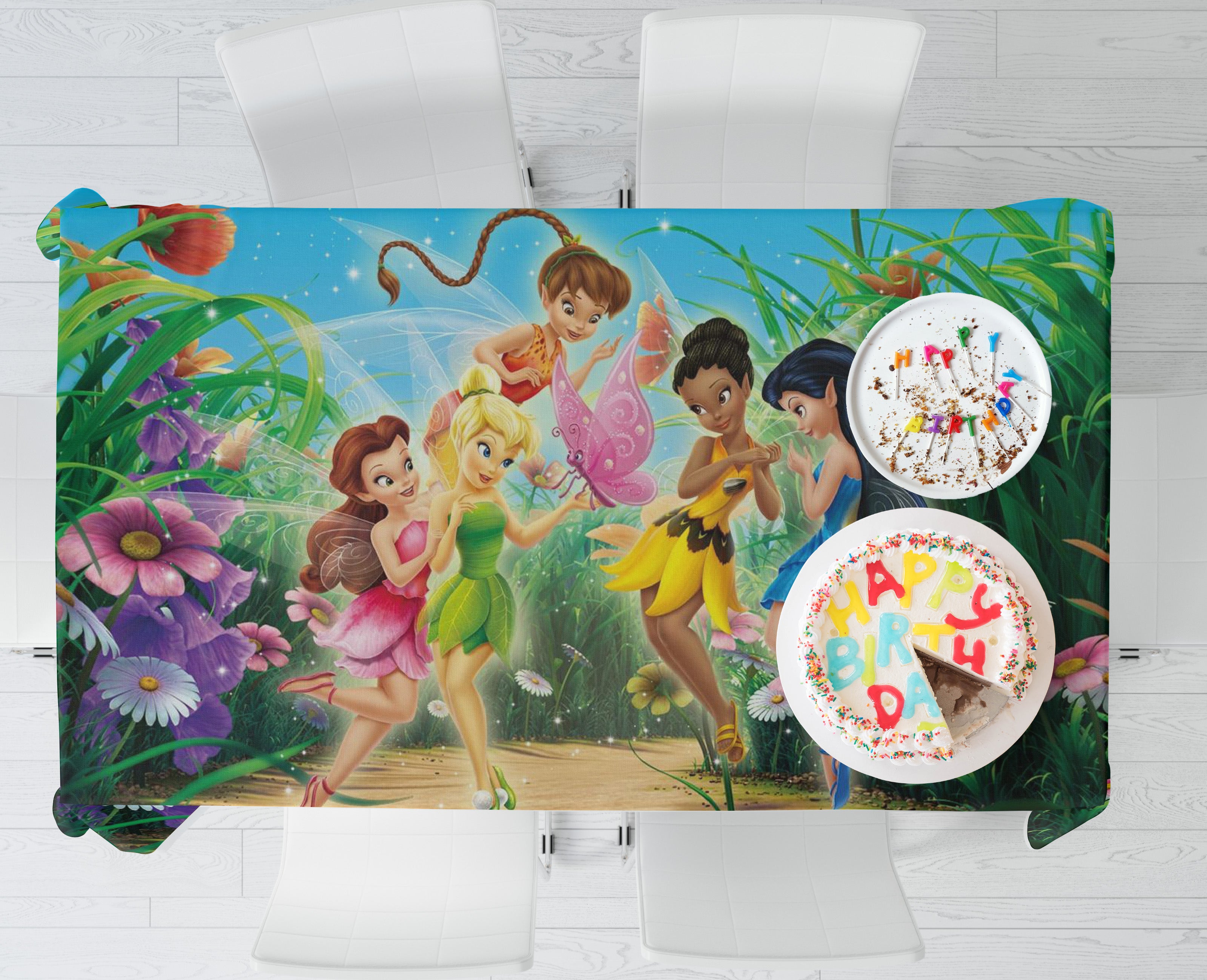 Tinkerbell Theme Cake Tablecover