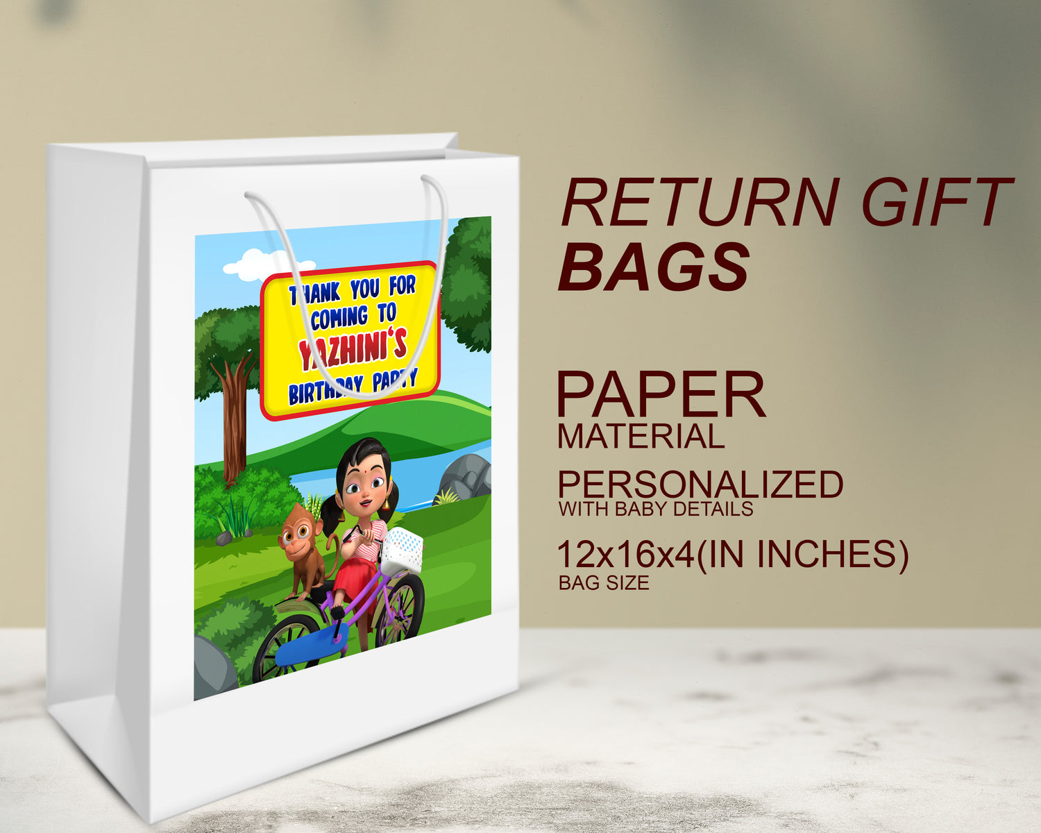 Chutti Kannama Theme Oversized Return Gift Bag - image 3 of 5 | Party Supplies India