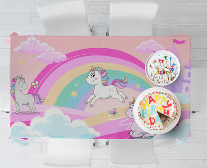 Unicorn Theme Cake Tablecover