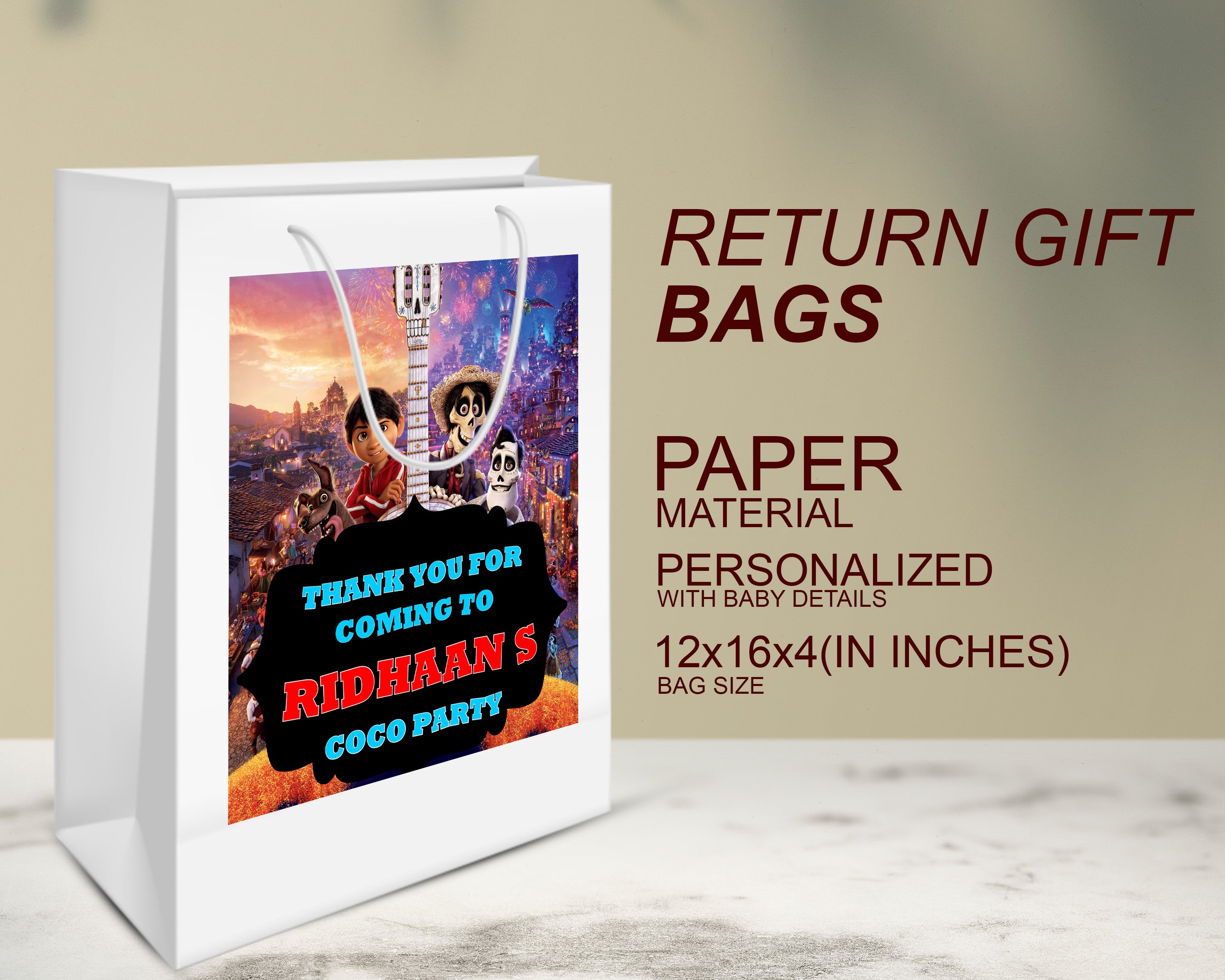 PSI Coco Theme Oversized Return Gift Bag