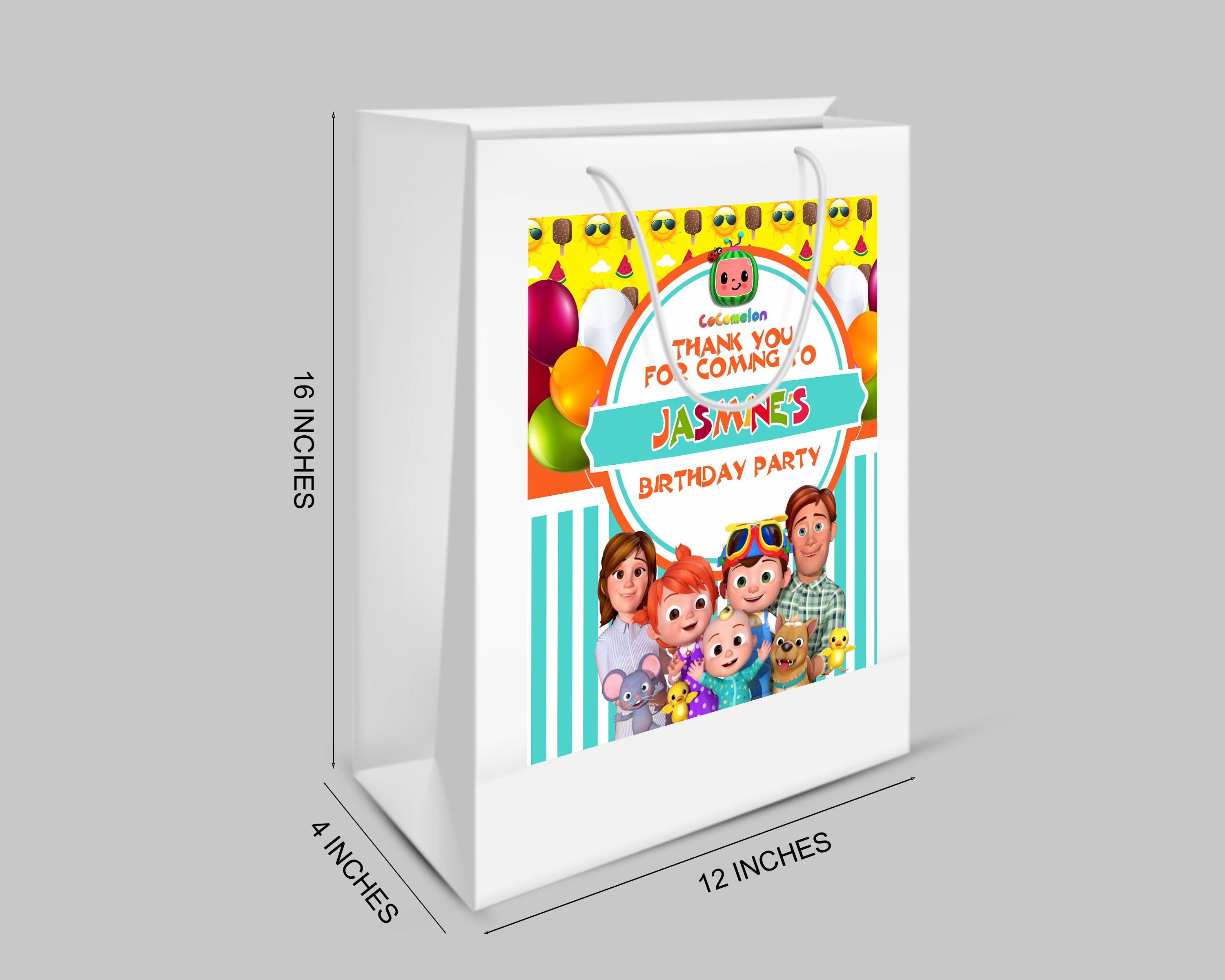 Cocomelon Girl Theme Oversized Return Gift Bag - image 2 of 5 | Party Supplies India