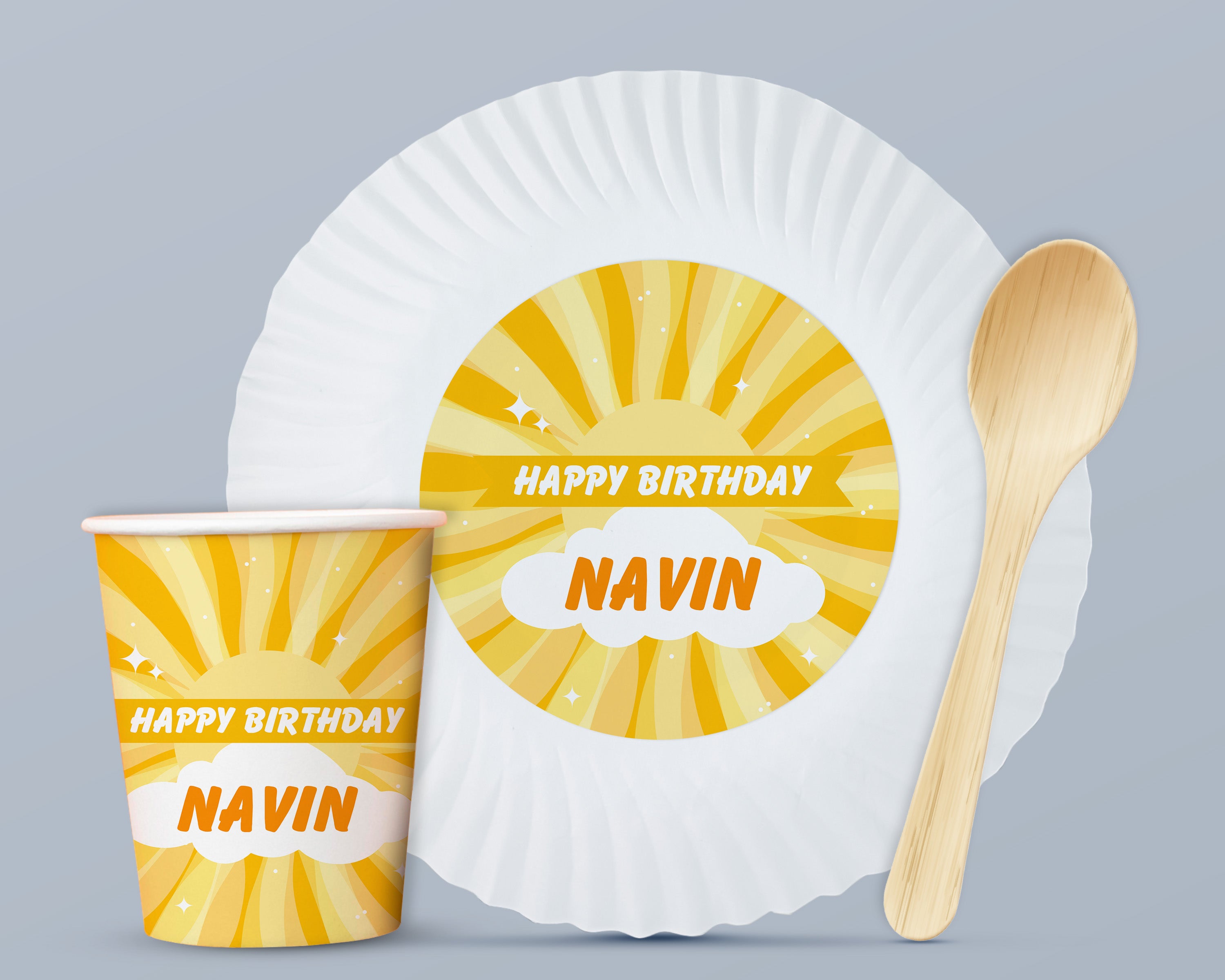 Sunshine Theme Party Cups and Plates Combo