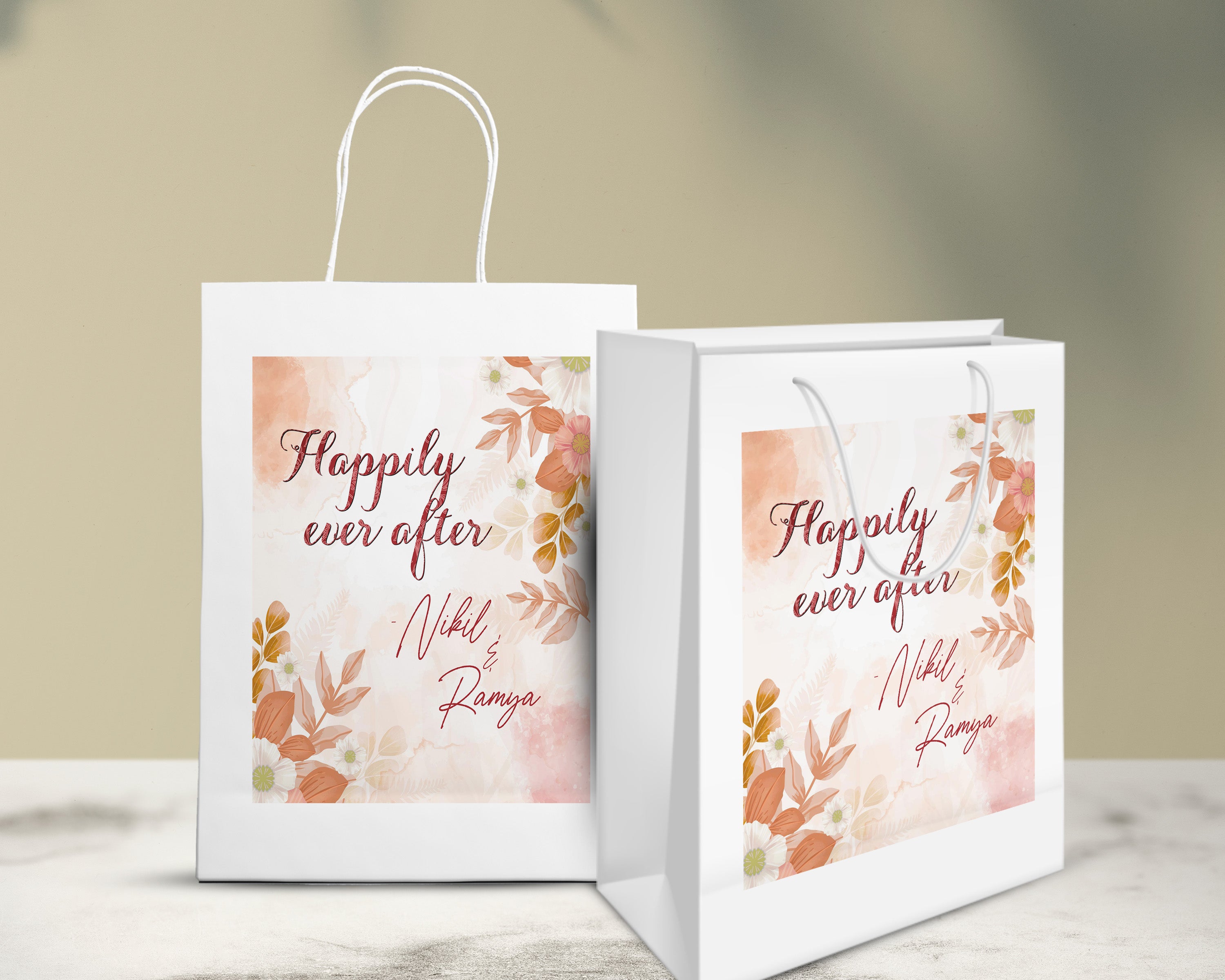 Wedding Theme Customized Oversized Return Gift Bag - image 4 of 5 | Party Supplies India