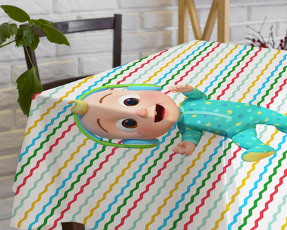 Coco Melon Theme Cake Tablecover