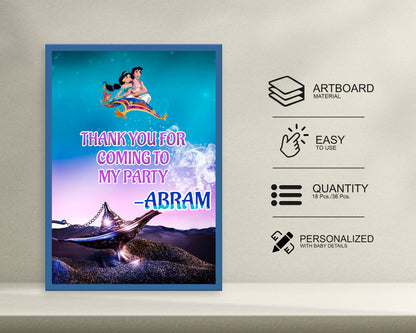 Aladdin Theme Thank You Card