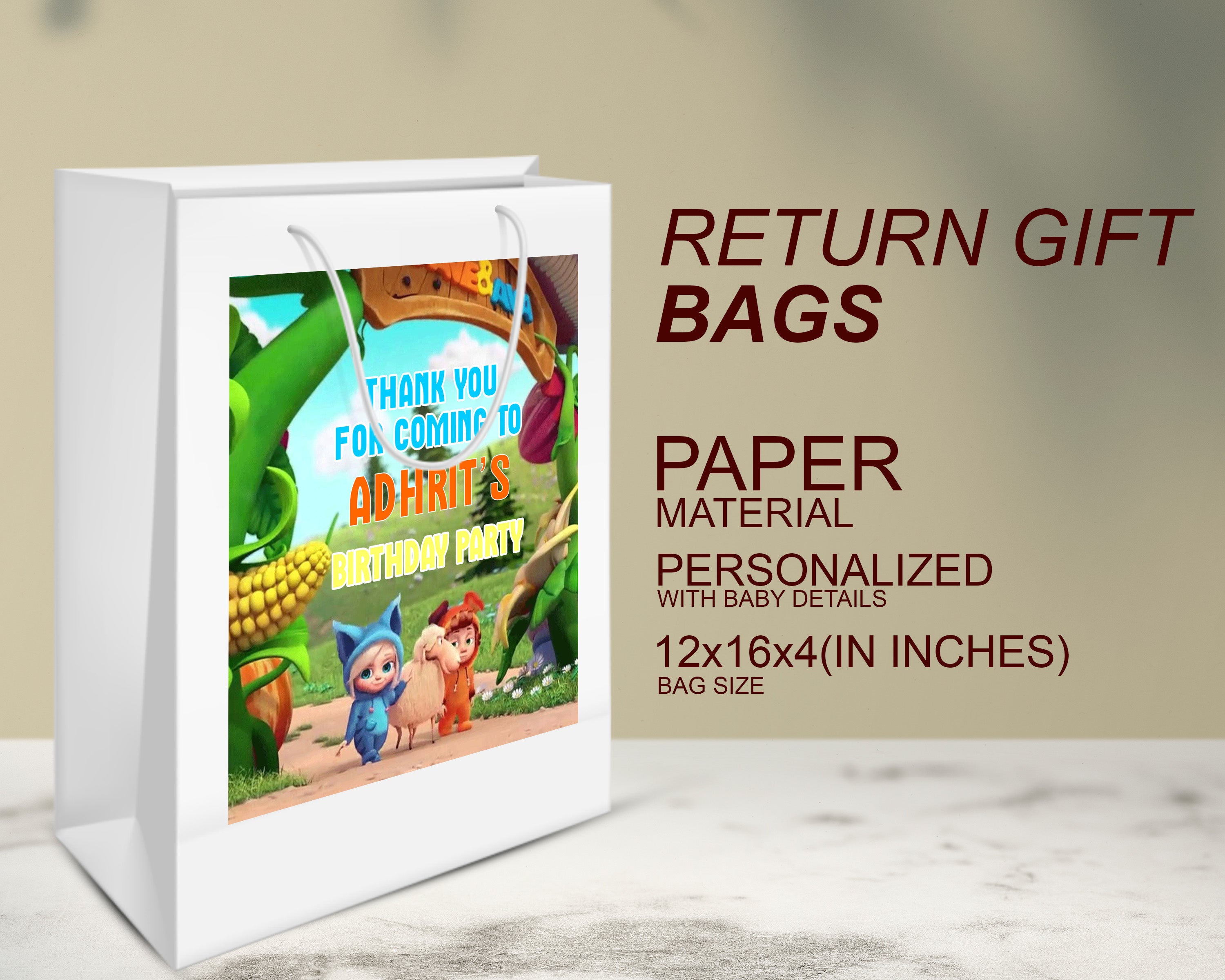 Dave And Ava Theme Oversized Return Gift Bag - image 3 of 5 | Party Supplies India